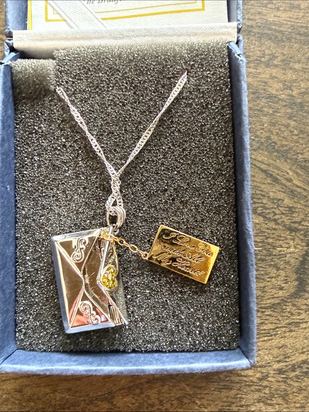 Birthstone(November) Letter Necklace For Granddaughter - Picture 13 of 15